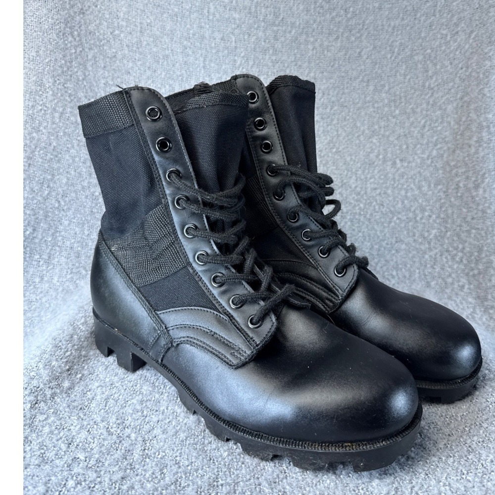 Rothco Combat Boots Mens 9R Black GI Jungle Goth Speedlace Tactical Leather Used